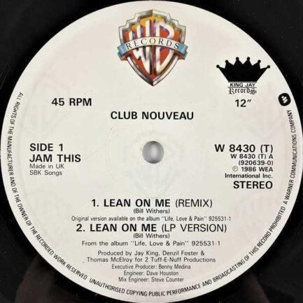 Club Nouveau ‎– Lean On Me